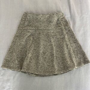 LOFT Silver A-Line Mini Skirt Casual